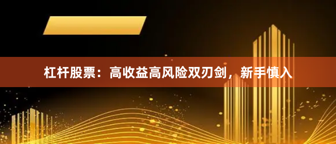 杠杆股票：高收益高风险双刃剑，新手慎入