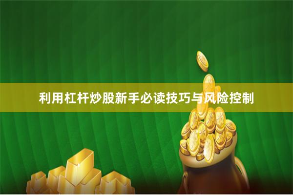 利用杠杆炒股新手必读技巧与风险控制